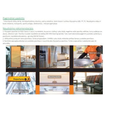 3M Lipni dvipusė juosta GPT-020F 6mm x 50m, sustiprinti klijai akrilas, pagrindas PET 205µm (vietoje 3M 9088-200)
