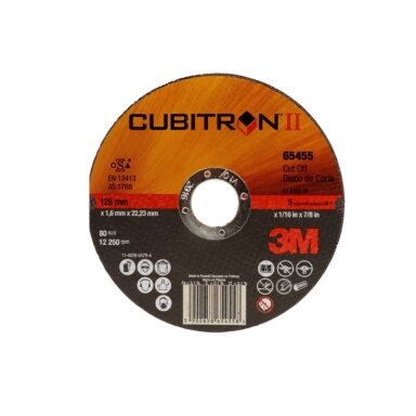 3M pjovimo diskas 125x1.6 x22.23 Cubitron II T41 3M pjovimo diskas 125x1.6 x22.23 Cubitron II T41