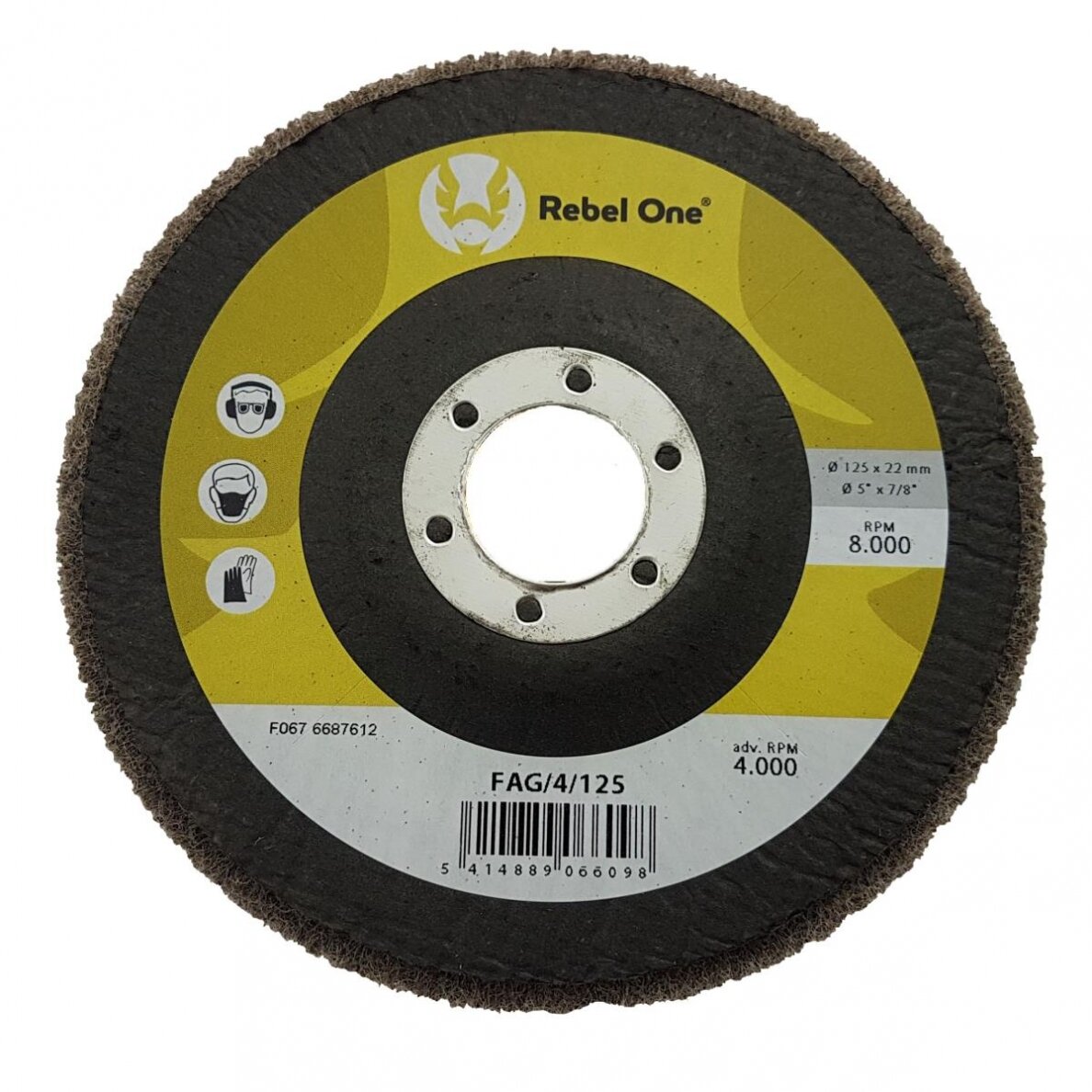 CIBO Šlifavimo diskas Rebel one FAG/3/125 glassfibre 125x22 F-line - dens.3