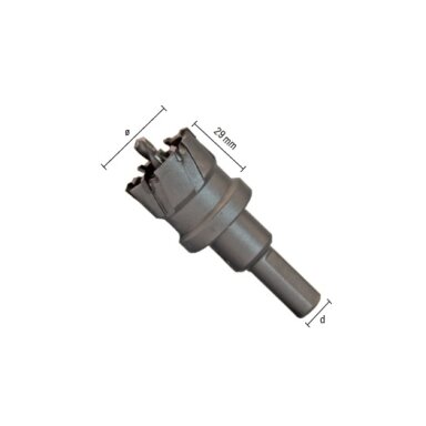 Gręžimo karūna plienui ECEF TCT INOX 37 mm