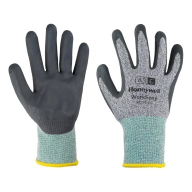 Honeywell Pirštinės Workeasy aplietos nitrilo puta NT A3/C, 9 dydis, pilka (atsparios pjūviams) Honeywell Pirštinės Workeasy aplietos nitrilo puta NT A3/C, 9 dydis, pilka (atsparios pjūviams)