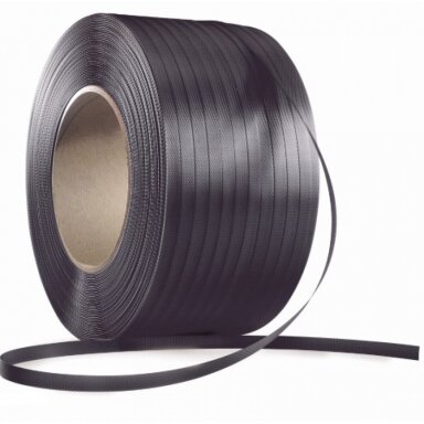 Tvirtinimo/ pakavimo juosta PP-HG 12x0.55x3000 ID200 juoda