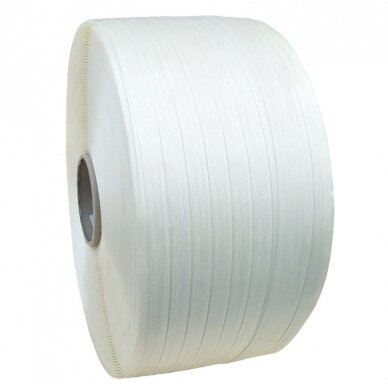 Tvirtinimo/ pakavimo juosta PET 16mm x 425m/450kg./M64 tekstilinė Tvirtinimo/ pakavimo juosta PET 16mm x 425m/450kg./M64 tekstilinė