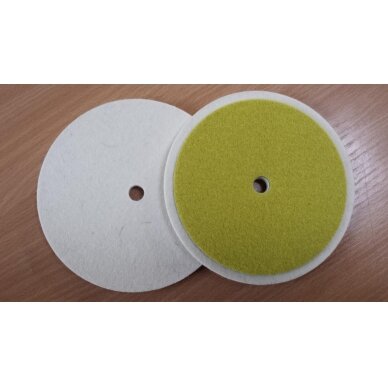Kibus poliravimo diskas EB 125x5x10 veltininis velcro Hookit, balta 1