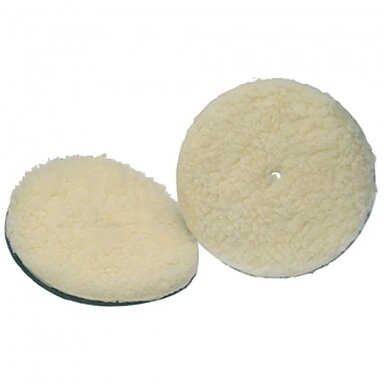 LEA Poliravimo padas vilnonis (lambswool), kibus 150 mm x 25 mm, labai švelnus, baltas