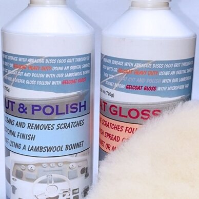 LEA Poliravimo pasta GELCOAT Cut&Polish, skysta 500ml (720g)