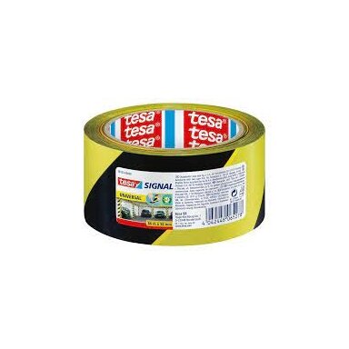 Lipni žymėjimo juosta TESA Signal PP 50mm x 66m, geltona-juoda