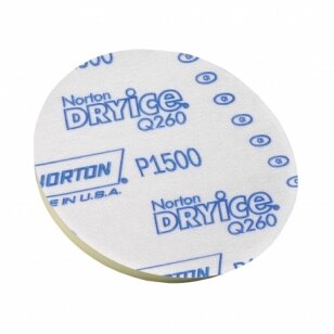 Norton Kibus šlifavimo diskas Q260 Dry Ice Film D150x14 P1000 6+1 skylių Norgrip