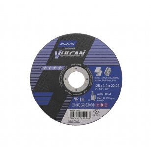 Norton pjovimo diskas A30S-BF41 125x3.0x22.23 VULCAN METAL/INOX