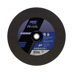 Norton pjovimo diskas (bėgiams) RAIL ZA24Q-BF41 356x4.0x25.4 METAL