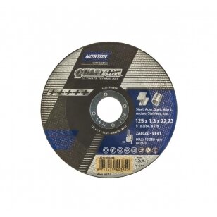 Norton pjovimo diskas ZA60ZZ-BF41 125x1.3x22.23 QUANTUM METAL/INOX