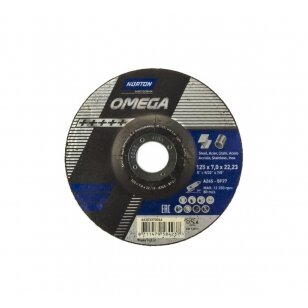 Norton Šlifavimo diskas A24S-BF27 125x7.0x22.23 OMEGA METAL/INOX
