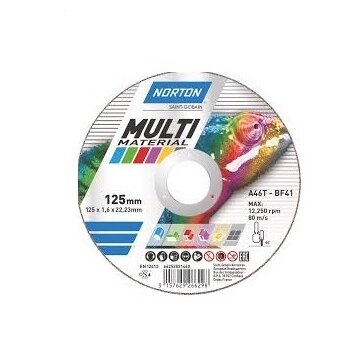 Norton pjovimo diskas C46T-BF41 125x1.6x22.23 Multi material