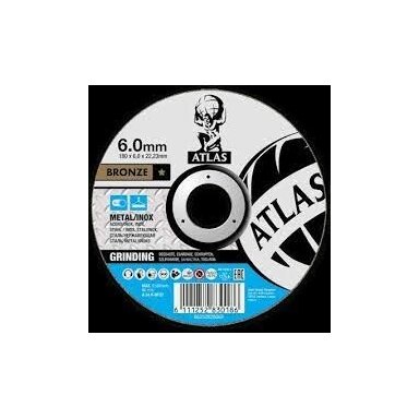 Norton šlifavimo diskas A24R-BF80 125x6.0x22.2 ATLAS METAL/INOX