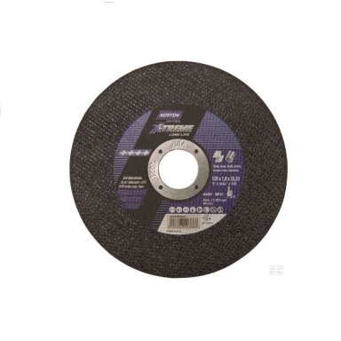Norton pjovimo diskas A46V-BF41 125x1.0x22.2 NOR X-TREME life METAL/INOX Norton pjovimo diskas A46V-BF41 125x1.0x22.2 NOR X-TREME life METAL/INOX