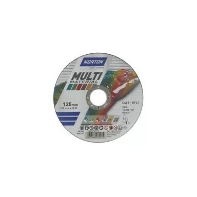 Norton pjovimo diskas C60T-BF41 125x1.0x22.23 Multi material Norton pjovimo diskas C60T-BF41 125x1.0x22.23 Multi material