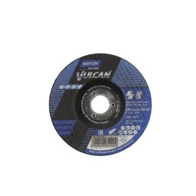 Norton Šlifavimo diskas A30S-BF27 125x6.4x22.23 VULCAN METAL/INOX