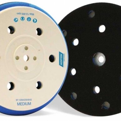 Norton Padas kibiam šlifavimo diskui 5/16 & M8x150mm 15 (8+6+1) skylių MEDIUM Norgrip UNIVERSAL