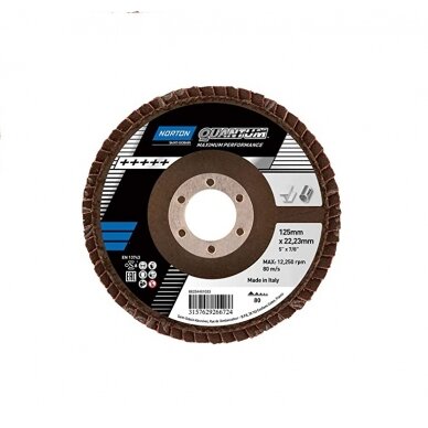 Norton Žiedlapinis diskas Conus R996 125x22 P80 QUANTUM METAL/INOX Norton Žiedlapinis diskas Conus R996 125x22 P80 QUANTUM METAL/INOX
