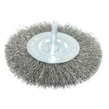 OSBORN vielinis šepetys su ašele 100x6, 0.30 mm gofruota viela, apvalus (be pak.) OSBORN vielinis šepetys su ašele 100x6, 0.30 mm gofruota viela, apvalus (be pak.)