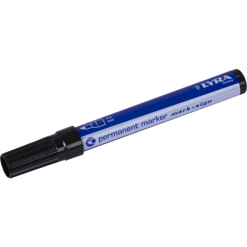 Permanentinis žymeklis LYRA 1-4 mm, juodas Permanentinis žymeklis LYRA 1-4 mm, juodas