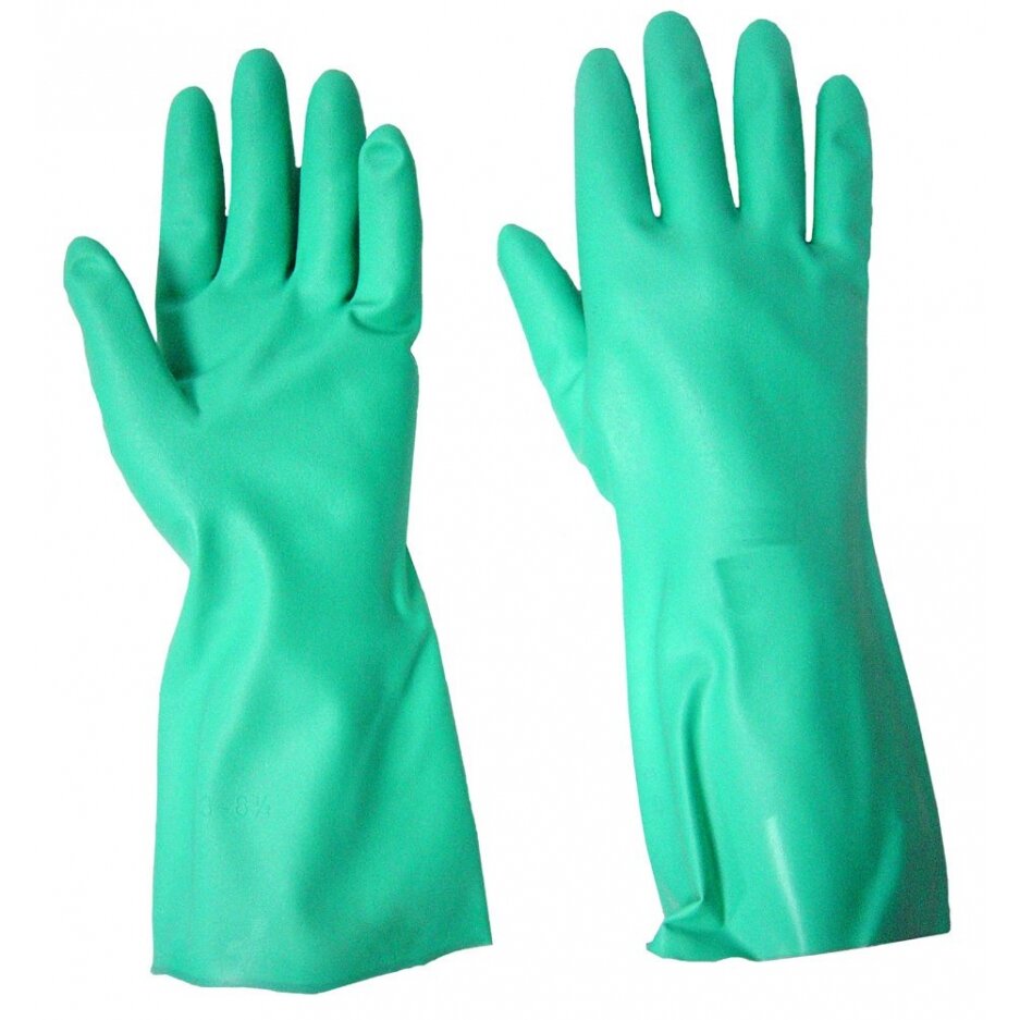 Pirštinės nitrilinės pramoninės (darbui su chemija), 35 cm, 10 dydis