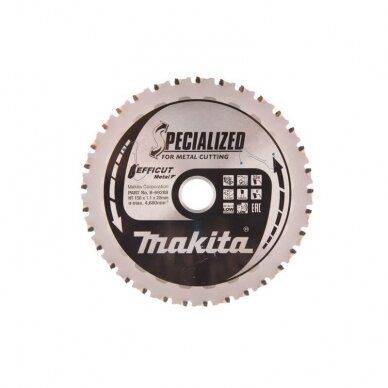 Pjovimo diskas Makita Efficut 150x20 Z33, DCS551, DCS553, metalui (danties storis 1,1mm) (diskinis pjūklas) Pjovimo diskas Makita Efficut 150x20 Z33, DCS551, DCS553, metalui (danties storis 1,1mm) (diskinis pjūklas)