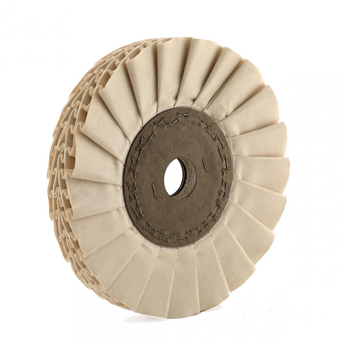 POL Poliravimo diskas PT-M 300x150x46, 16 TR4; medvilninis Waved-Ventilated type-V, baltas