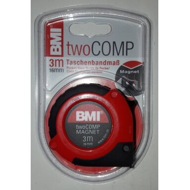 Ruletė BMI twoCOMP 3m. su magnetu Ruletė BMI twoCOMP 3m. su magnetu