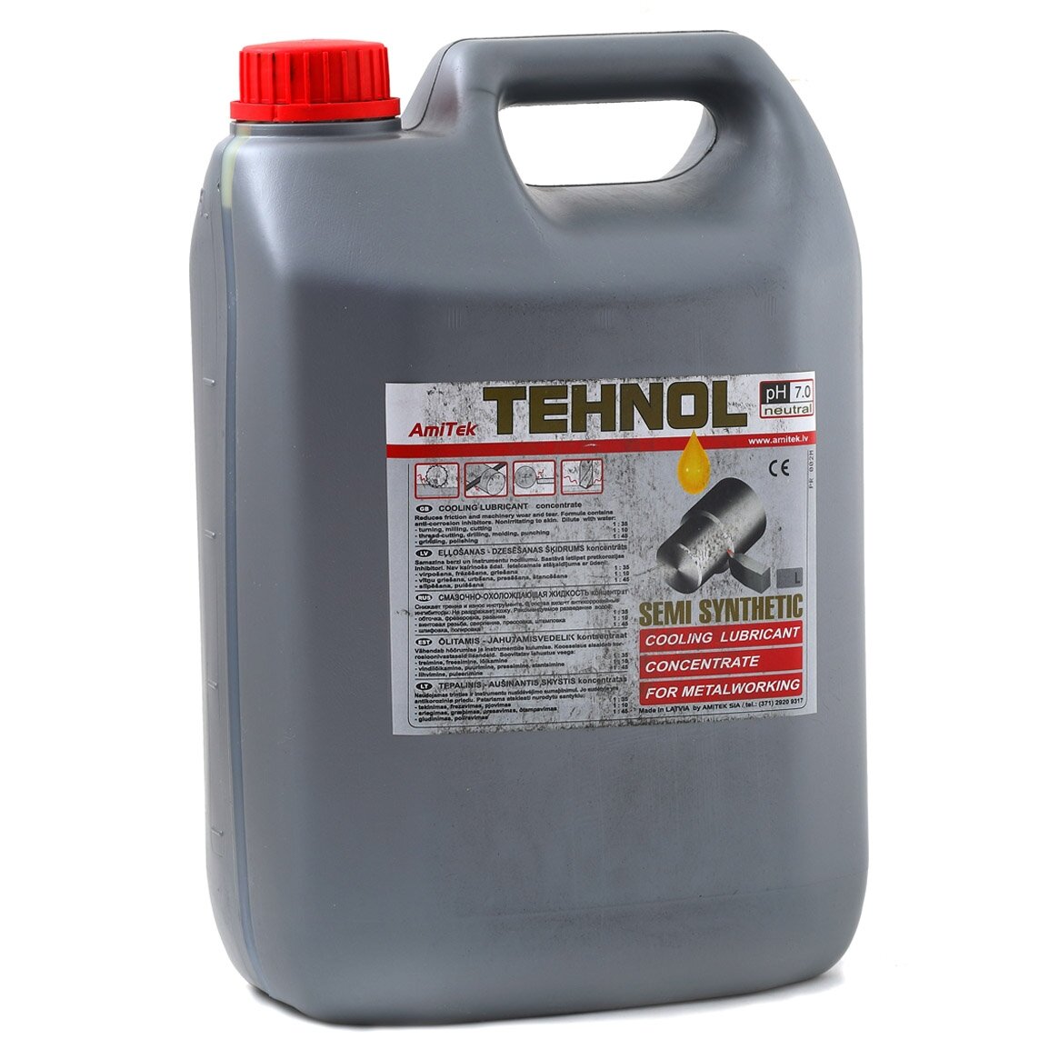 Tepimo aušinimo emulsija TEHNOL pusiau sintetinė koncentratas pH 7.0 (5L) Tepimo aušinimo emulsija TEHNOL pusiau sintetinė koncentratas pH 7.0 (5L)