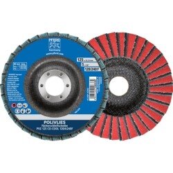 Žiedlapinis diskas Pf 125x22 VFN+P120 grubus (240/120) kombinuotas Žiedlapinis diskas Pf 125x22 VFN+P120 grubus (240/120) kombinuotas